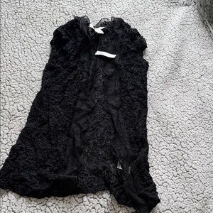 White House Black Market Black Lace Top